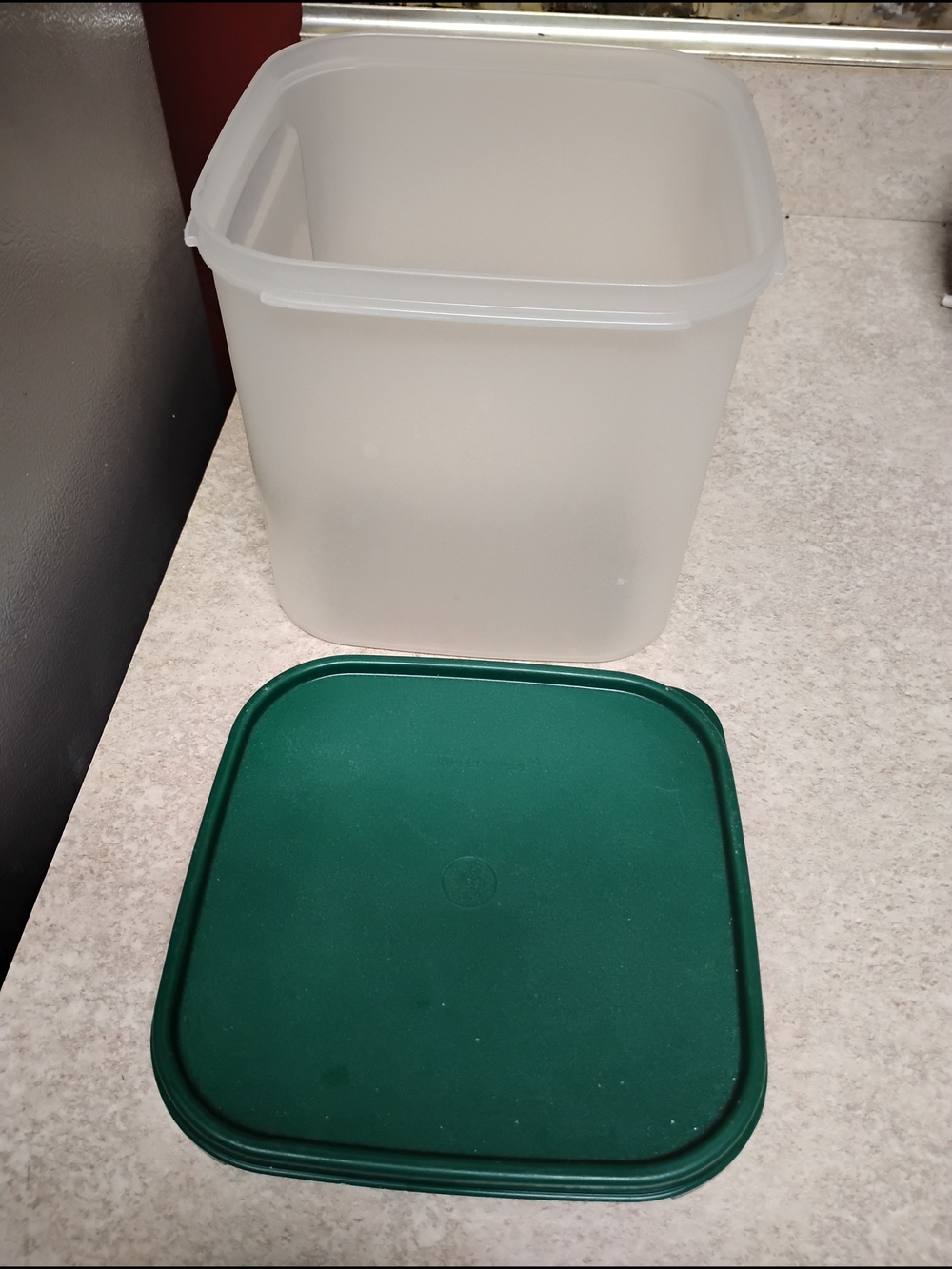 Tupperware 17 Cup Container With Green Lid